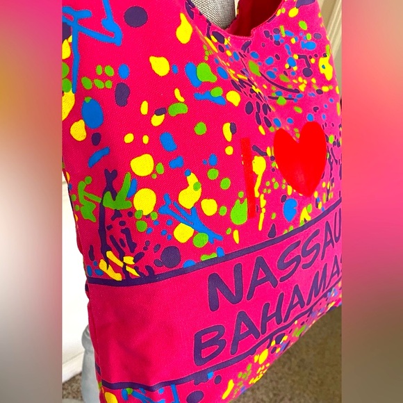 I ❤️ NASSAU BAHAMAS CROSSBODY BAG TRAVEL BAG BEACH BAG 🌟NEW🌟 - Picture 2 of 15